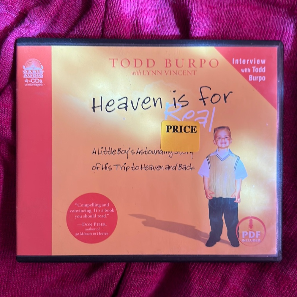 AUDIO BOOK Heaven if for real plus PDF by Todd Burpo including interview - Picture 1 of 16